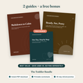 The two guides in The Toddler Bundle, Meltdown to Calm and Ready, Set, Potty, plus the free routine charts, with the label: Best value, save US$6 vs. buying separately